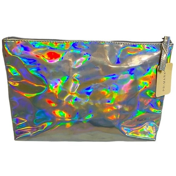 Primark Metallic Iridescent Nylon Zip Pouch - Picture 2 of 7